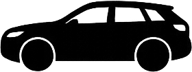 Outline guide showing large vehicles like SUVs, estates, and pickup trucks for detailing packages